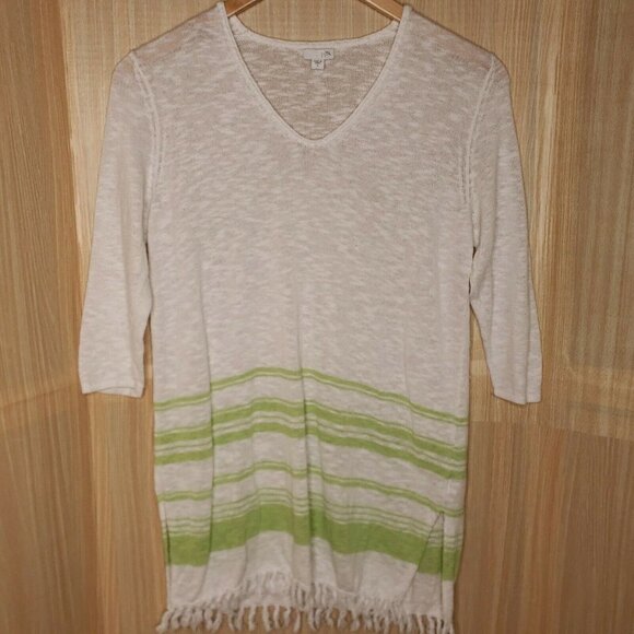 J. Jill Womens 3/4 Sleeve Linen Blend Tunic Sweater Small - Picture 1 of 7